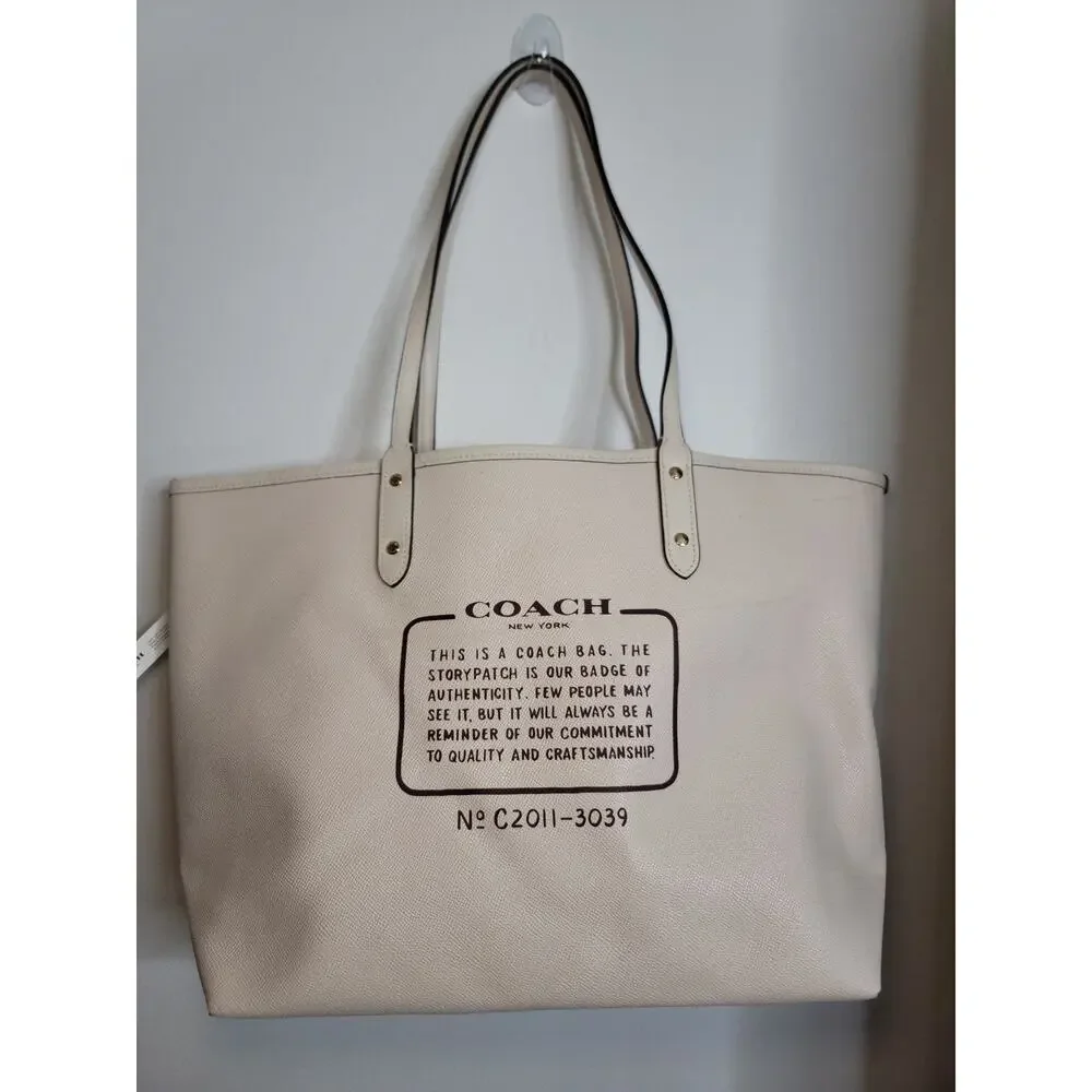 Coach Signature Watermelon Print Reversible Tote